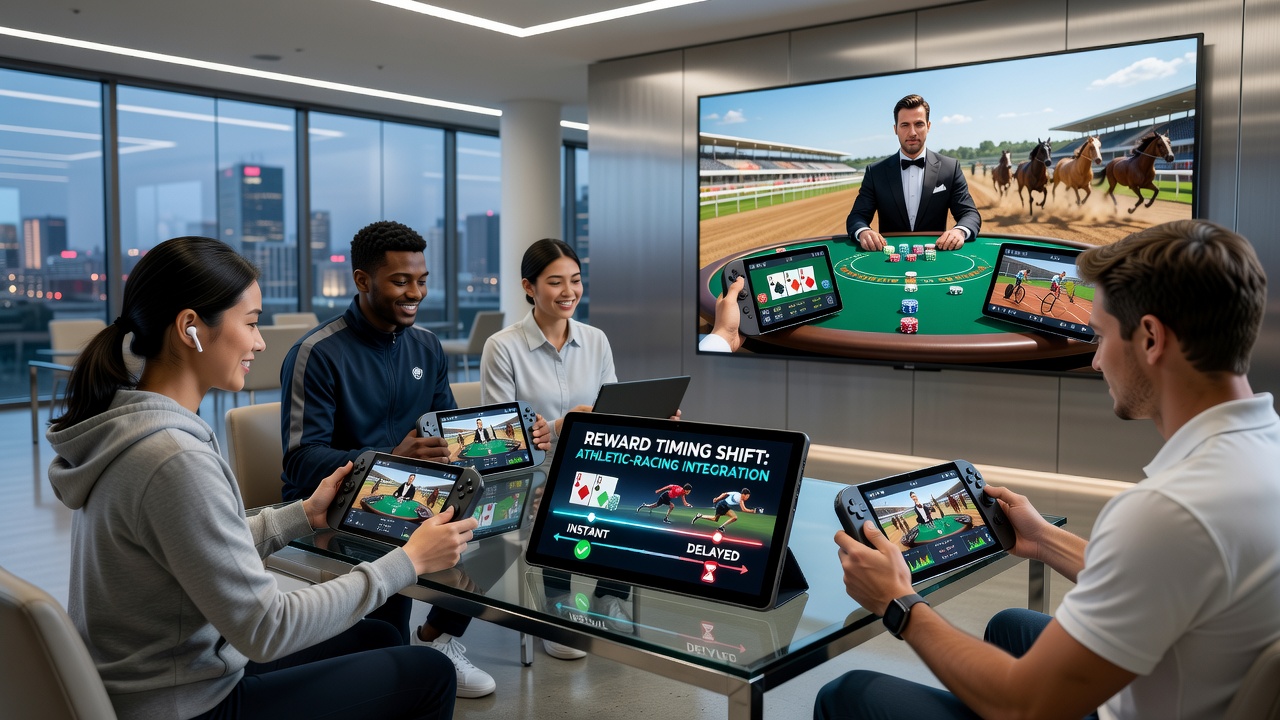 Beispiel für kombinierte Tischspiel- und Rennmarkt-Interfaces auf mobilen Geräten
